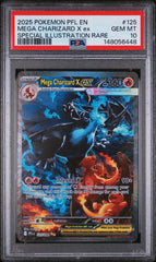 Pokemon - PSA 10 Mega Charizard X EX 125/094 Phantasmal Flames Mega Evolution