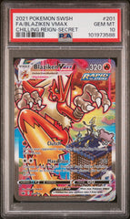 Pokemon - PSA 10 Blaziken Vmax 201/198 Chilling Reign Sword & Shield
