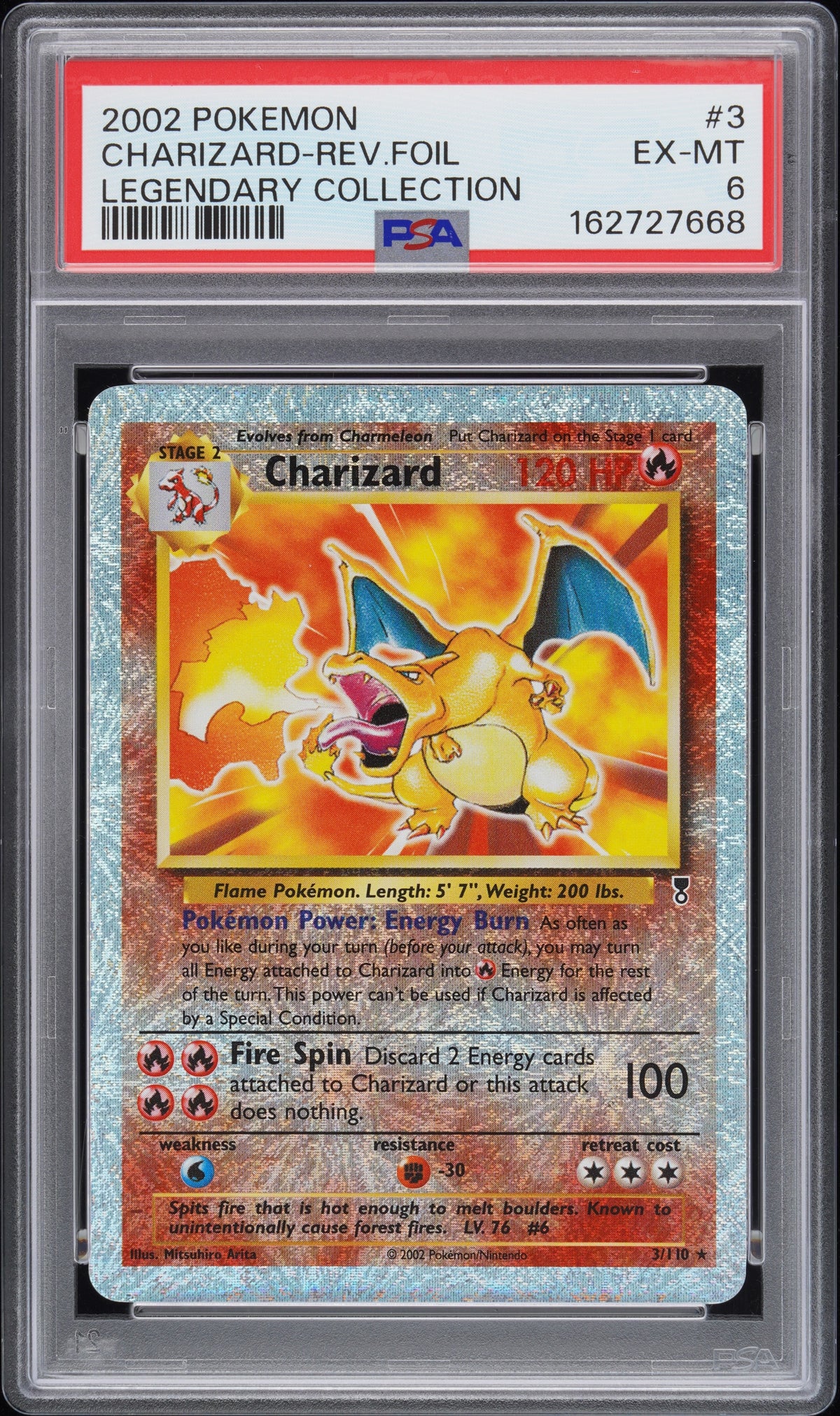 Pokemon - PSA 6 Charizard 3/110 Legendary Collection