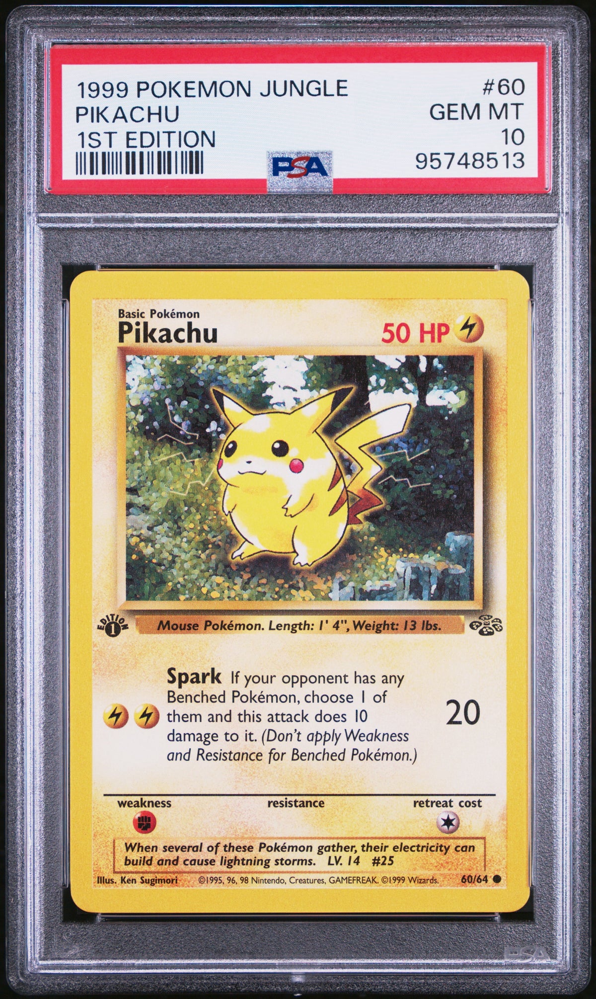 Pokémon - Pikachu 60/64 1ST Edition Jungle PSA 10