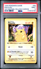 Pokémon - Yellow Cheeks Pikachu 58/102 1ST Edition Base Set PSA 9