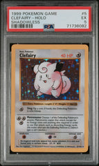 Pokemon - PSA 5 Clefairy 5/102 Holo Shadowless