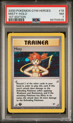 Pokemon - PSA 7 Misty 18/132 Holo 1st Edition Gym Heroes