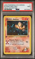 Pokemon - PSA 9 Blaine’s Moltres 1/132 Holo 1st Edition Gym Heroes