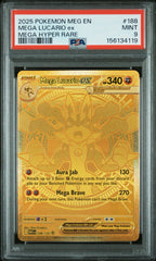 Pokémon - Mega Lucario Ex 188/132 Mega Evolutions Base PSA 9