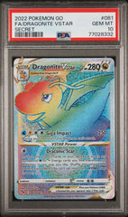Pokemon - Dragonite VStar 081/078 PSA 10 - Pokemon Go