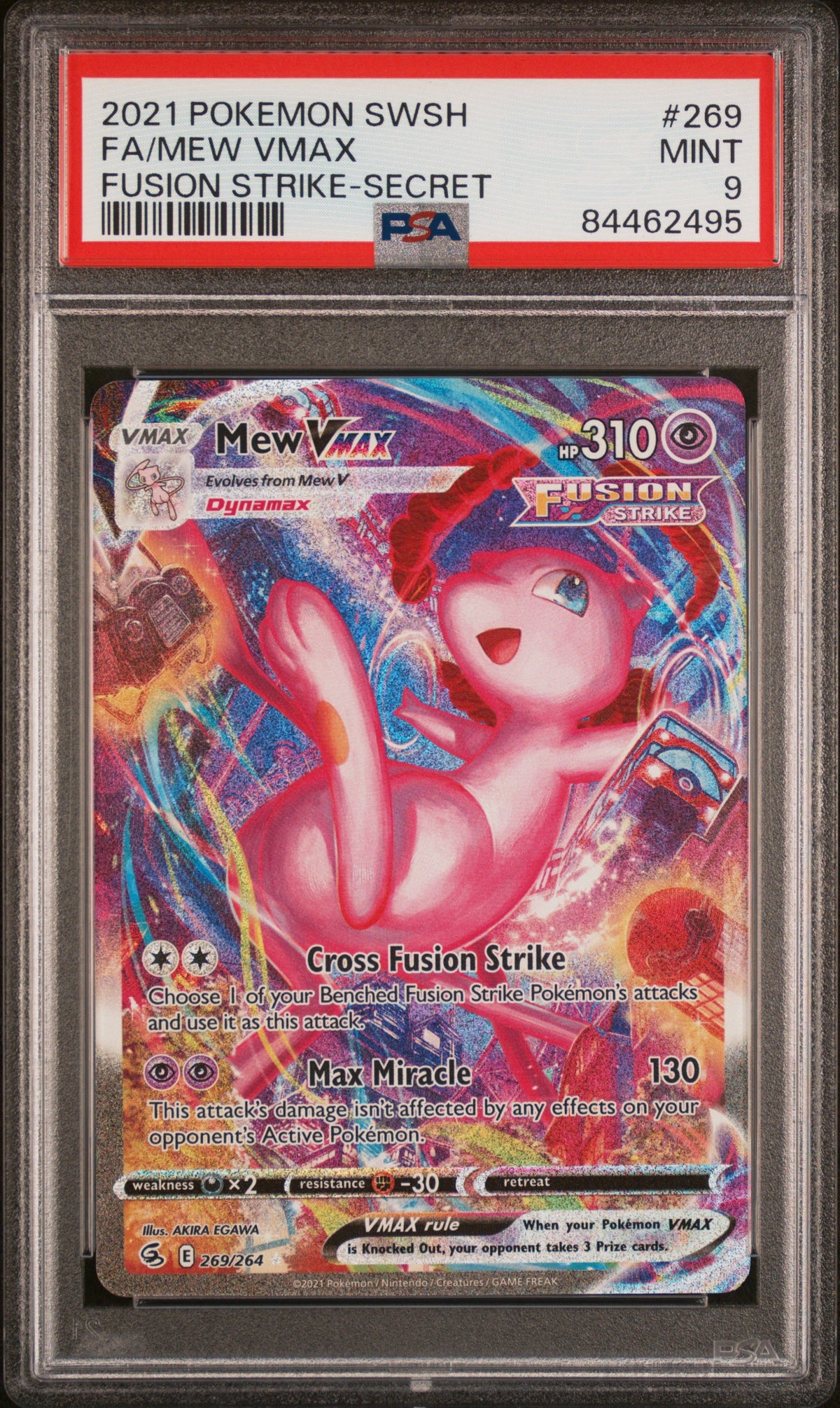 Pokemon - Mew Vmax 269/264 PSA 9 - Fusion Strike