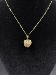 9ct Chain & Heart Locket 1.5gms