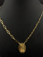 18ct Oval Pendant Necklace 4.7gms