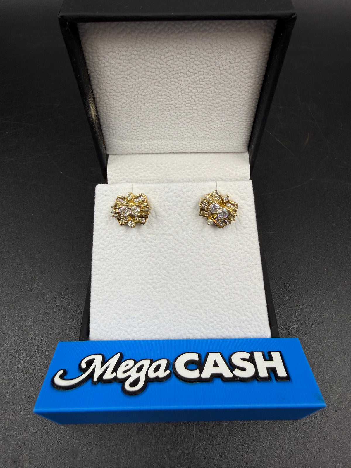 12ct Diamond Cluster Earrings 5.0gms