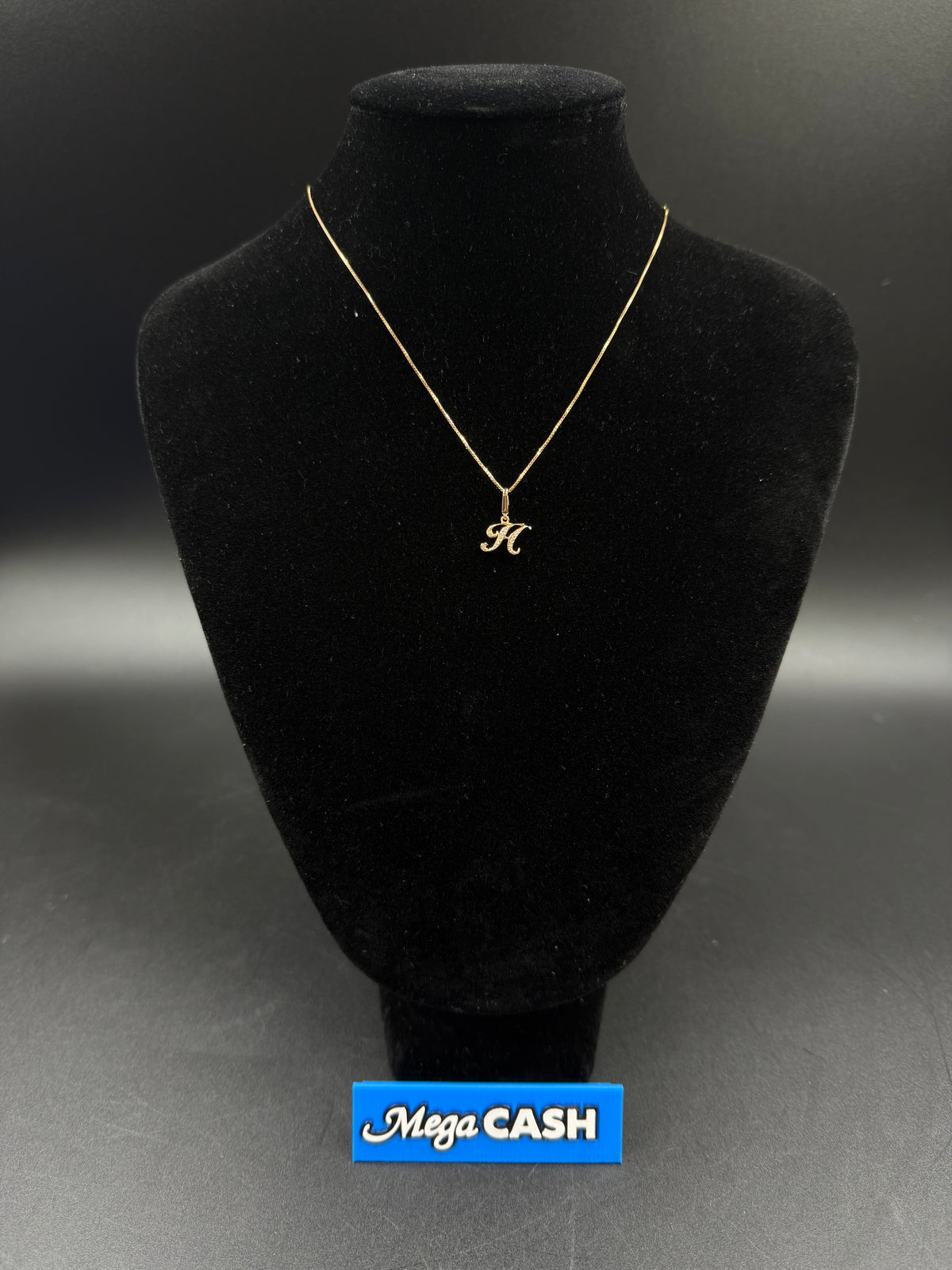 18ct Chain & Diamond Pendant Necklace 2.55gms