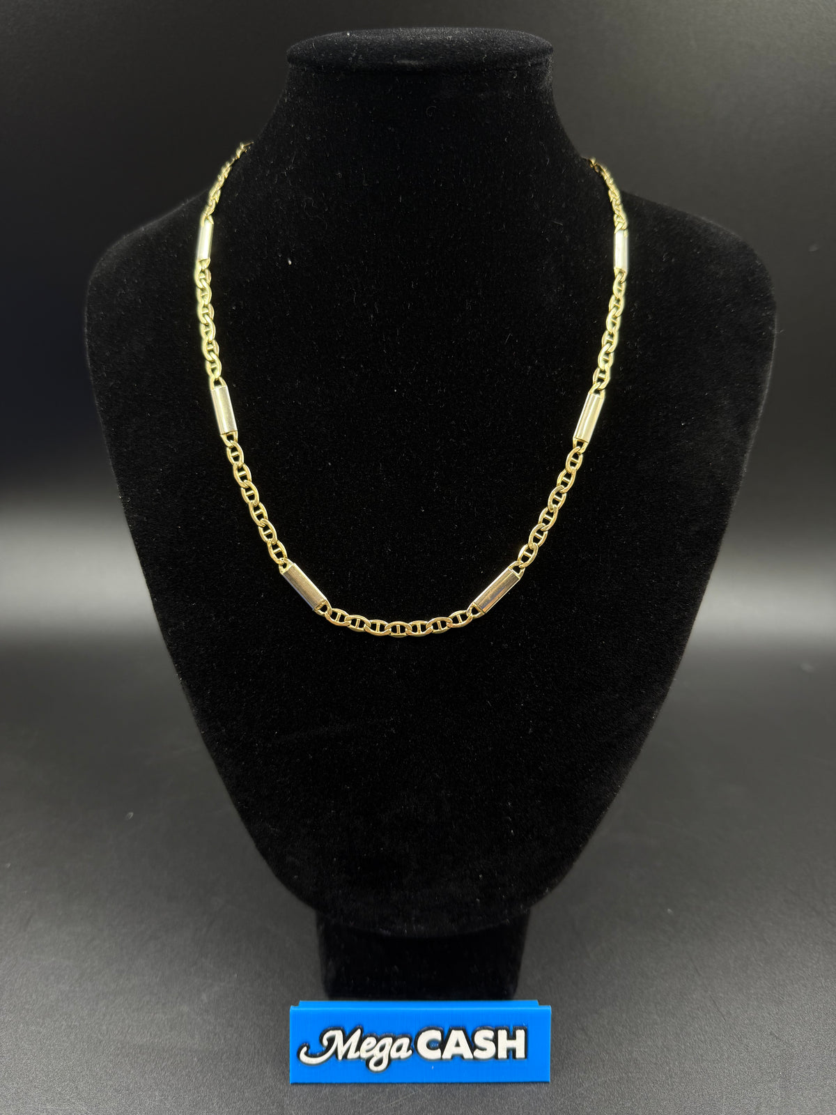 14ct Yellow & White Gold Necklace 11.4gms