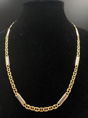 14ct Yellow & White Gold Necklace 11.4gms