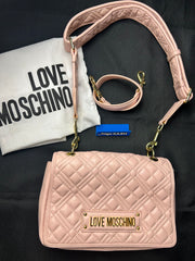 Love moschino quilted cross body bag (rose) with spare mini strap and dust bag