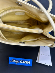 Evity handbag over the shoulder long strapped mustard yellow with tags