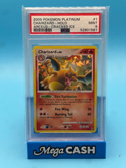 PSA 9 CHARIZARD CRACKED ICE HOLO