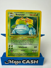 VENUSAUR 15/102 BASE SET HOLO RAW POKEMON CARD (DMG creased)