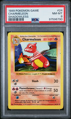 Pokémon - PSA 8 Charmeleon 24/102 Shadowless Base Set