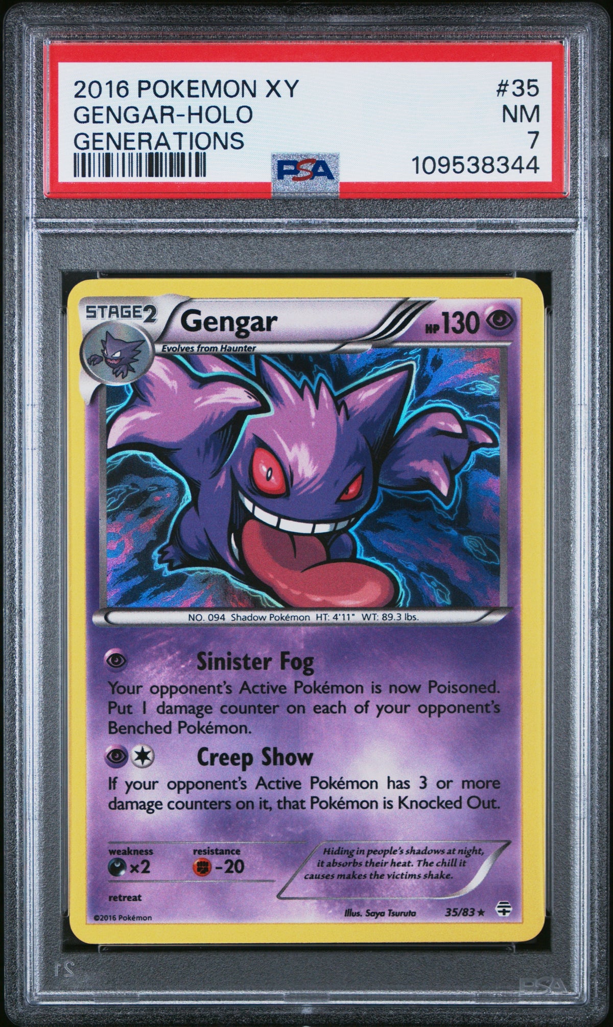 Pokémon - PSA 7 Gengar 35/83 XY Generations