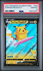 Pokémon - PSA 10 Surfing Pikachu V 008/025 25TH Celebrations