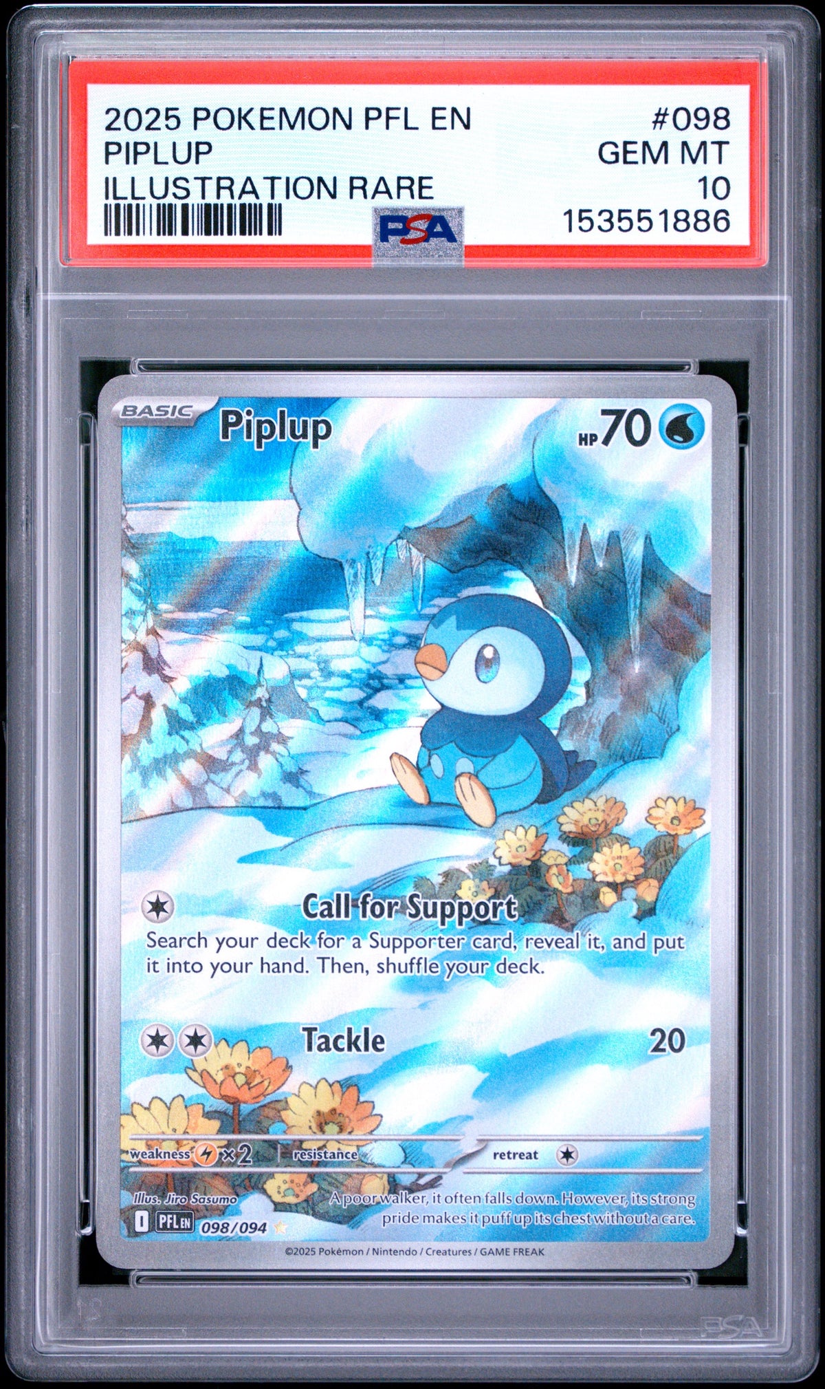 Pokémon - PSA 10 Piplup 098/094 Phantasmal Flames