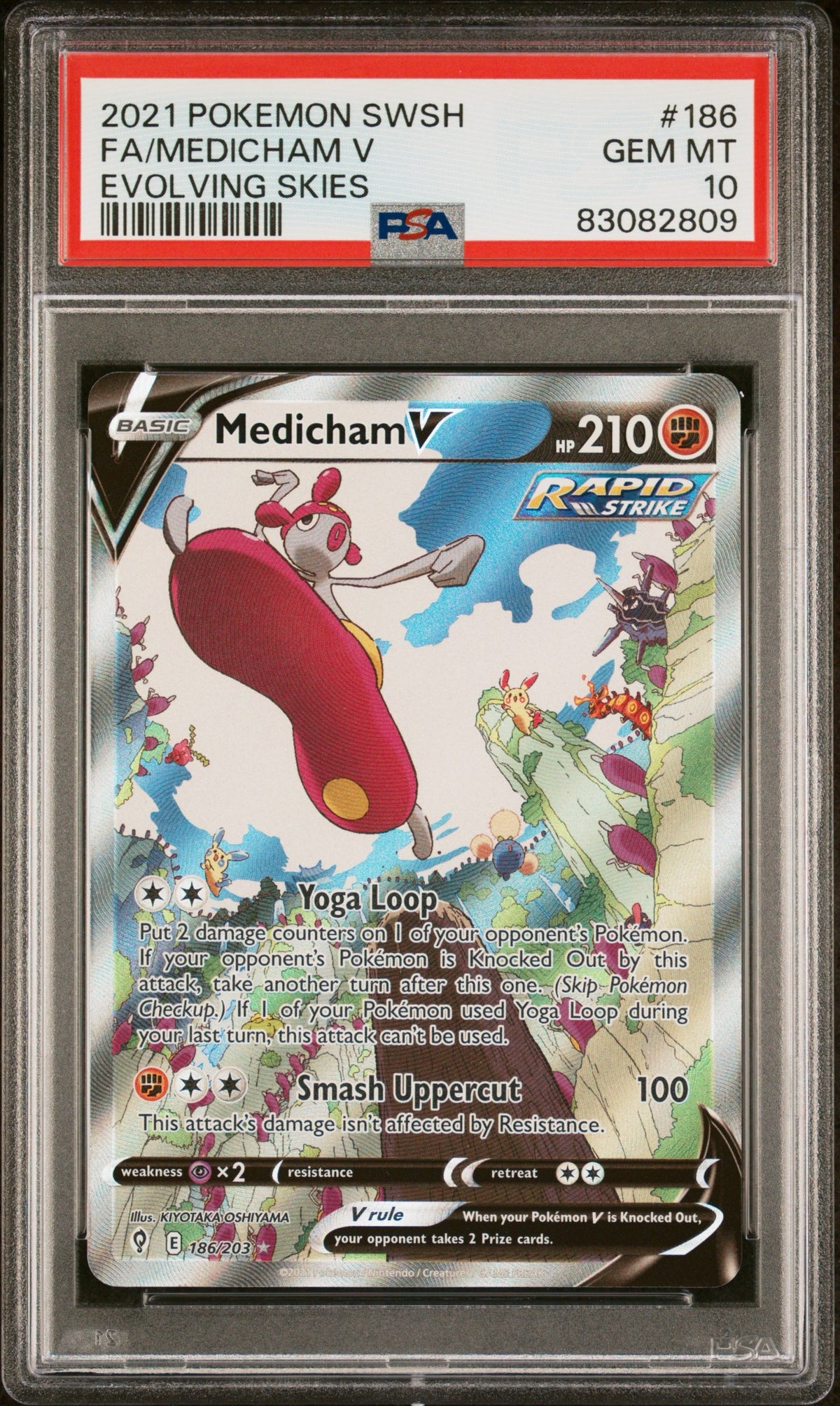 Pokémon - PSA 10 Medicham V 186/203 Evolving Skies