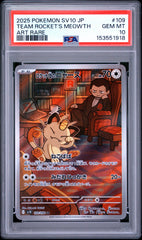 Pokémon - PSA 10 Team Rocket’s Meowth 109/098 (JPN)