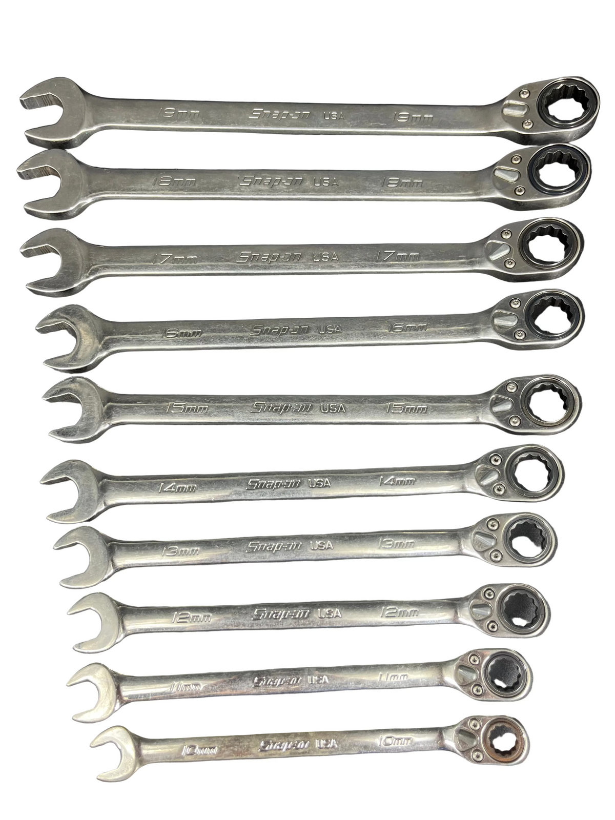 Snap-On 10pc Combination Wrench Set (10–19mm)