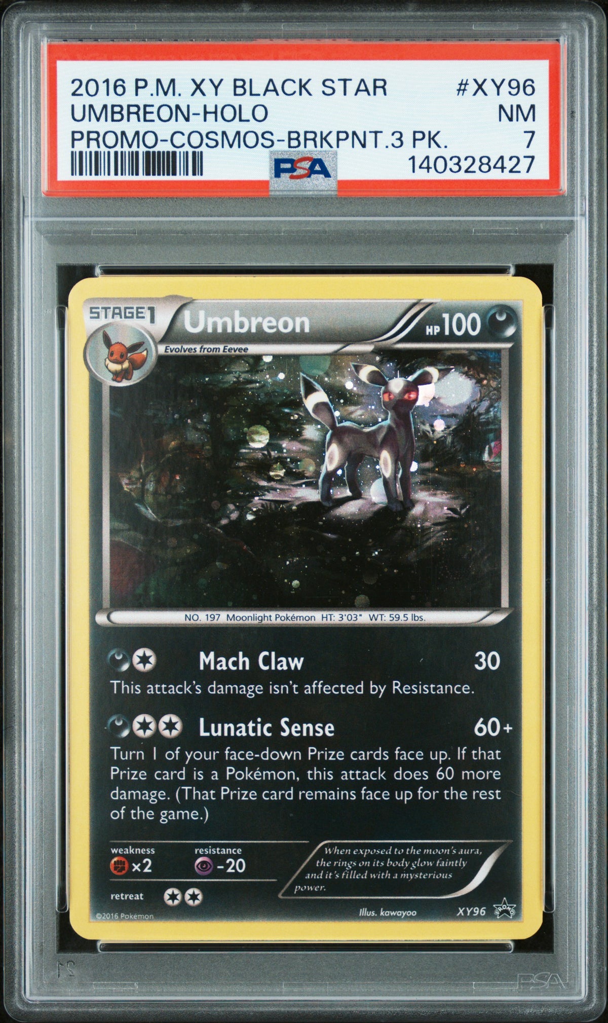 Pokémon - PSA 7 Umbreon Holo XY96 Black Star Promo