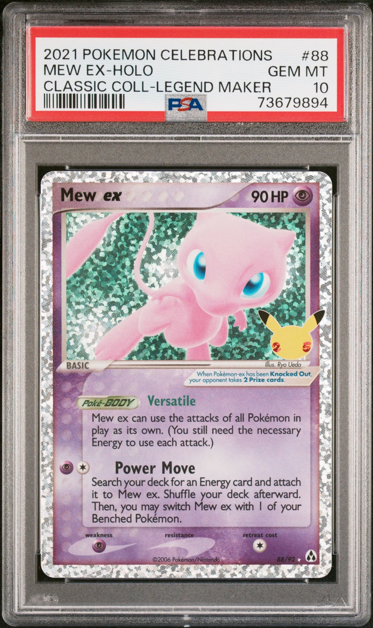 Pokémon - PSA 10 Mew Ex 88/92 25TH Anniversary Celebrations