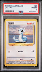 Pokémon - PSA 8 Dratini 26/102 Base Set Unlimited