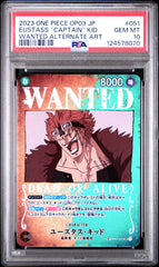One Piece - PSA 10 Wanted Eustass “Captain Kid” OP03-051