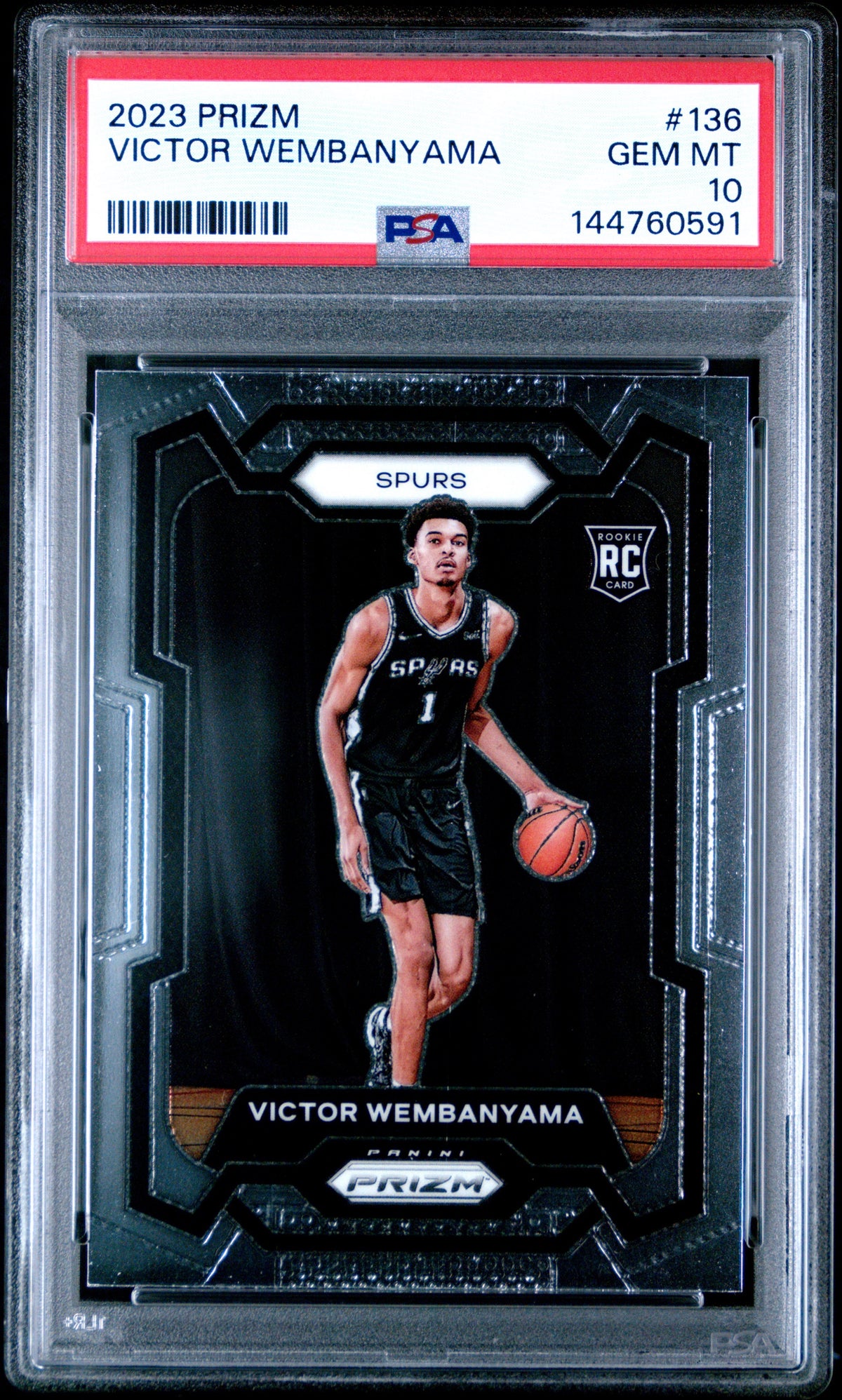 PSA 10 2023 PANINI PRIZM #136 VICTOR WEMBANYAMA