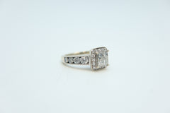 14ct White Gold Ladies Diamond Ring Set Size N 2.70ct TDW