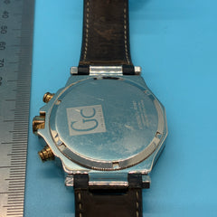 GC MENS CHRONOGRAPH QUARTZ MOVEMENT WATCH - LEATHER STRAP - X72025G7S-01087