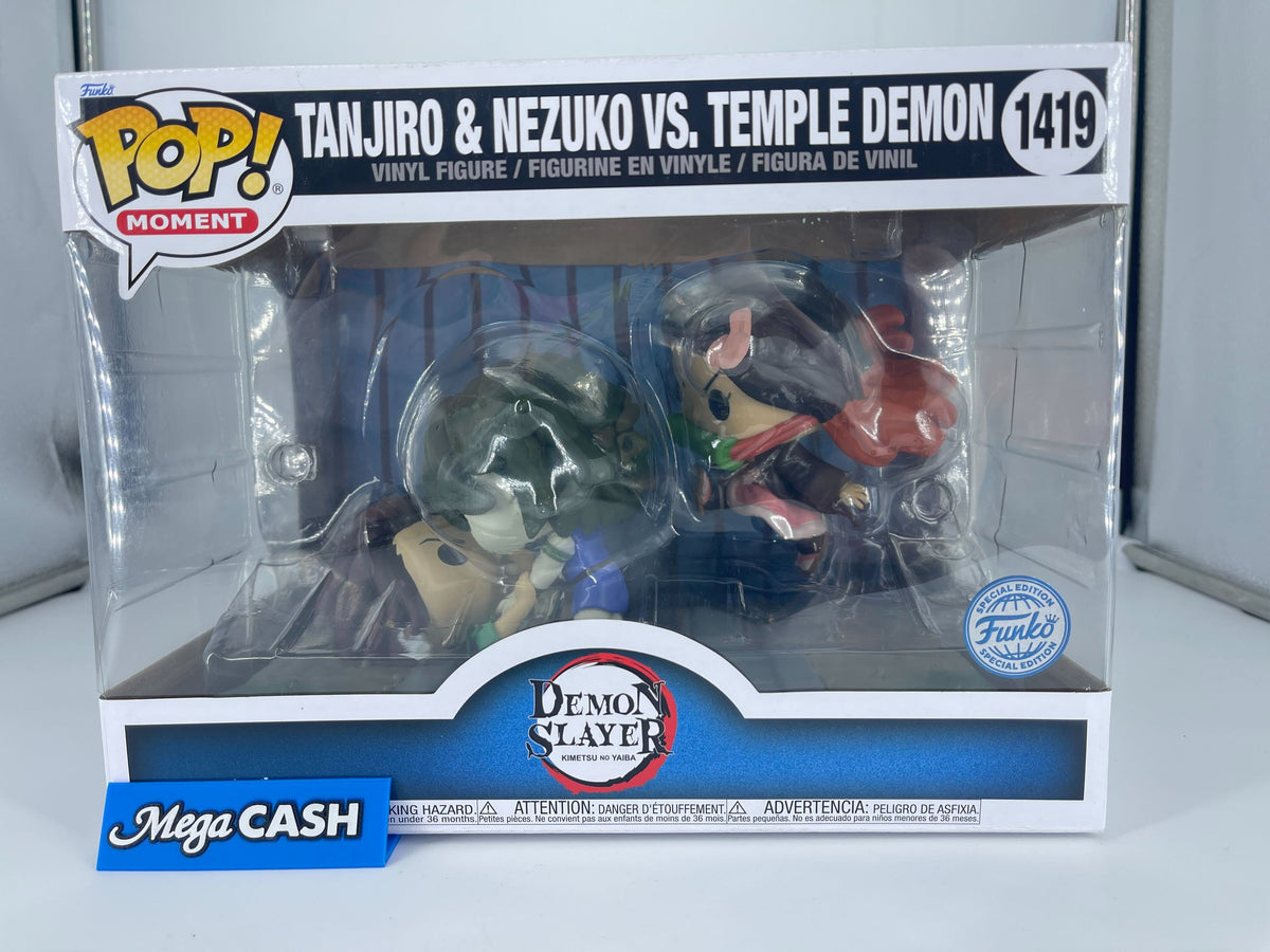 Pop Vinyl Demon Slayer Tanjiro & Nezuko VS. Temple Demon