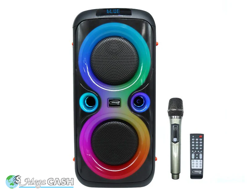 Precision Audio 400W Portable Karaoke Speaker Wireless Microphone LG620