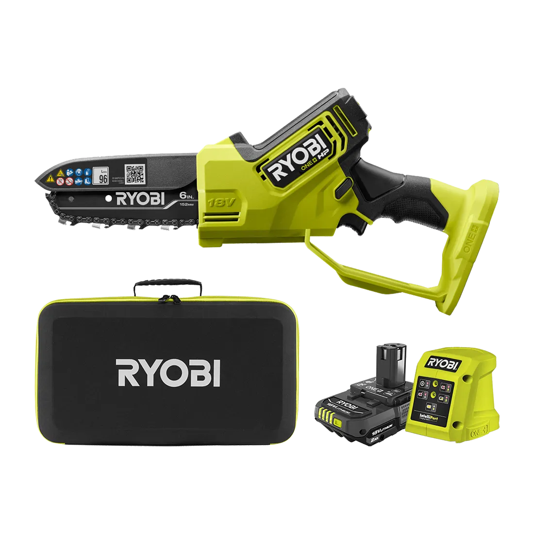 RYOBI - 18V ONE+ HP™ Brushless 6”(152mm) Pruning Saw 2Ah Kit - R18XPCS12