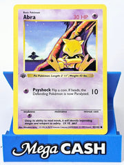 Abra 43/102 First 1st Edition Shadowless Base Set 1999 NM - Mega Cash Sydney