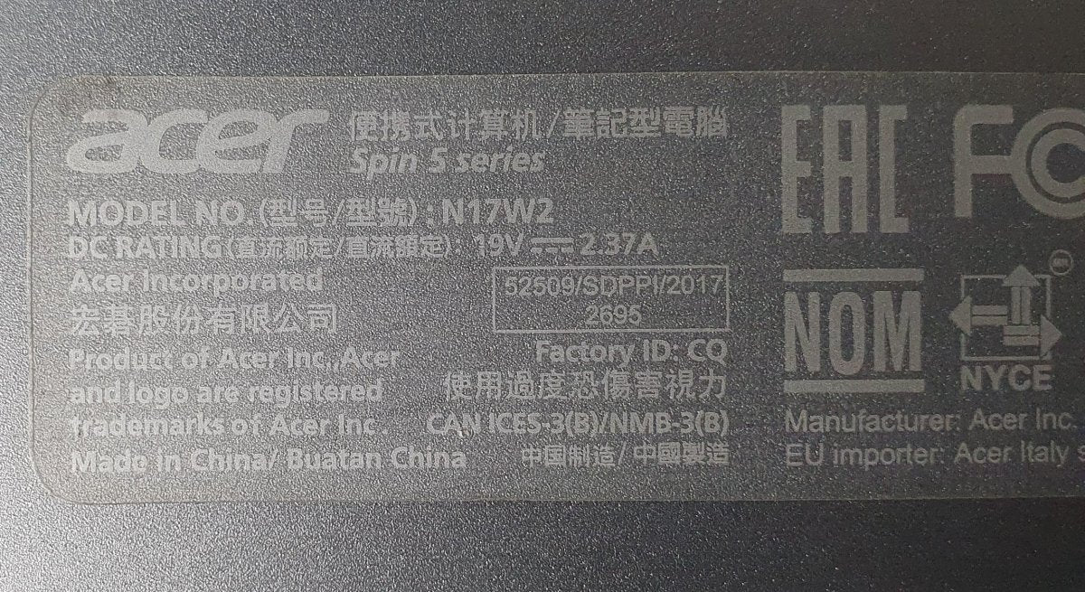 ACER - Spin 5 Series - Intel i5-8250U @ 1.6GHz - 8/128GB - Win 11 - Mega Cash Sydney