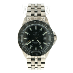 Adina Amphibia GMT Metal Watch with Black Dial - Mega Cash Sydney