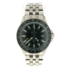 Adina Amphibia GMT Metal Watch with Black Dial - Mega Cash Sydney