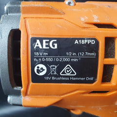 AEG - FUSION HAMMER DRILL - A18FPD - Skin Only - Mega Cash Sydney