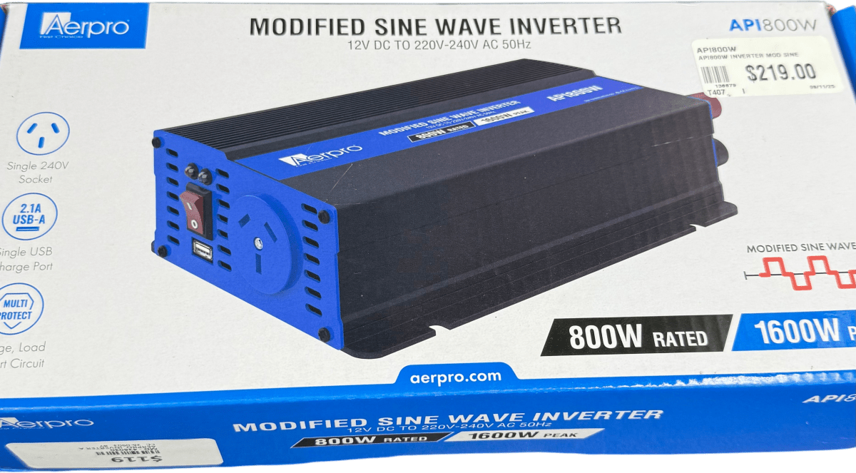Aerpro 800W Modified Sine Wave Power Inverter API800W - Mega Cash Sydney
