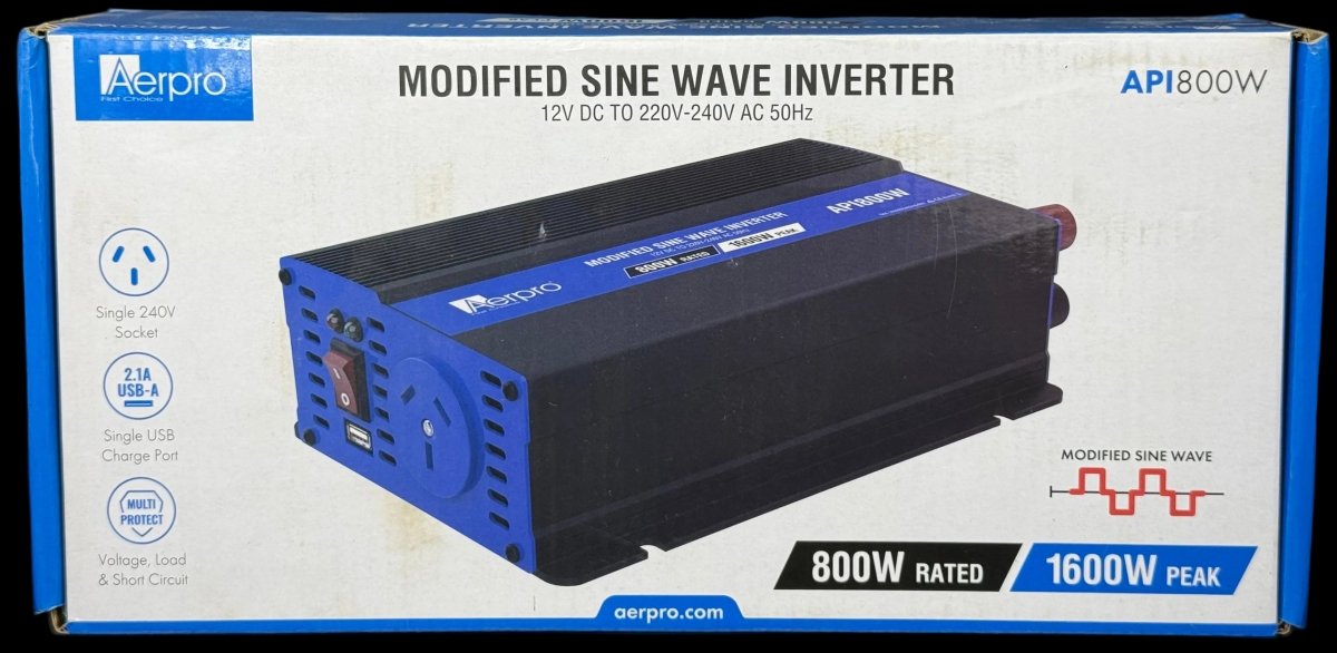 Aerpro 800W Modified Sine Wave Power Inverter API800W - Mega Cash Sydney