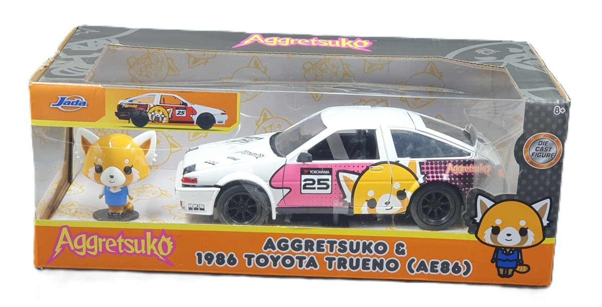 Aggretsuko - Aggretsuko & 1986 Toyota Trueno (AE86) 1/24th Scale Die-Cast Vehicle - Mega Cash Sydney