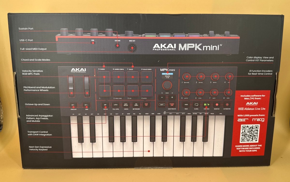 AKAI - MPKmini mk4 - Compact Keyboard & Pad Controller - Mega Cash Sydney