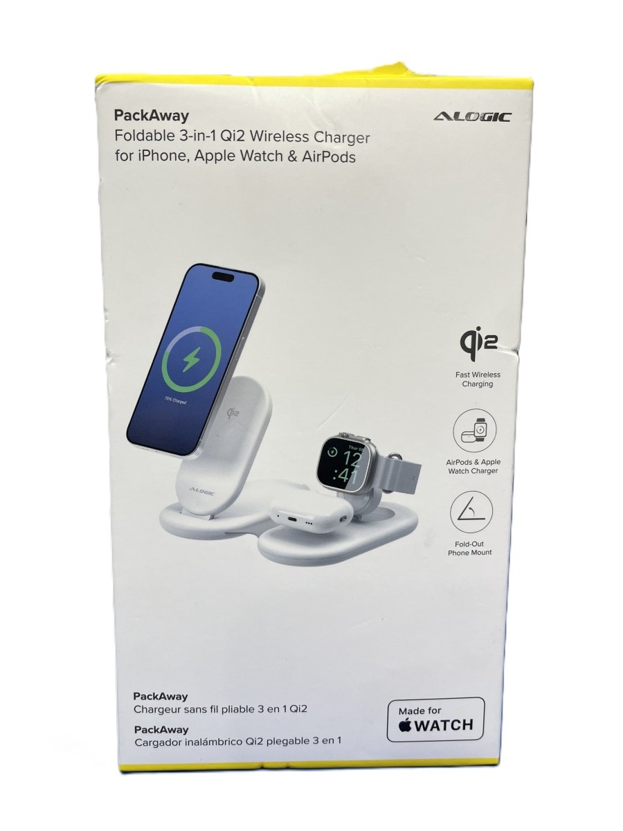 Alogic Packaway Foldable 3 in 1 Qi2 Wireless Charger - Mega Cash Sydney
