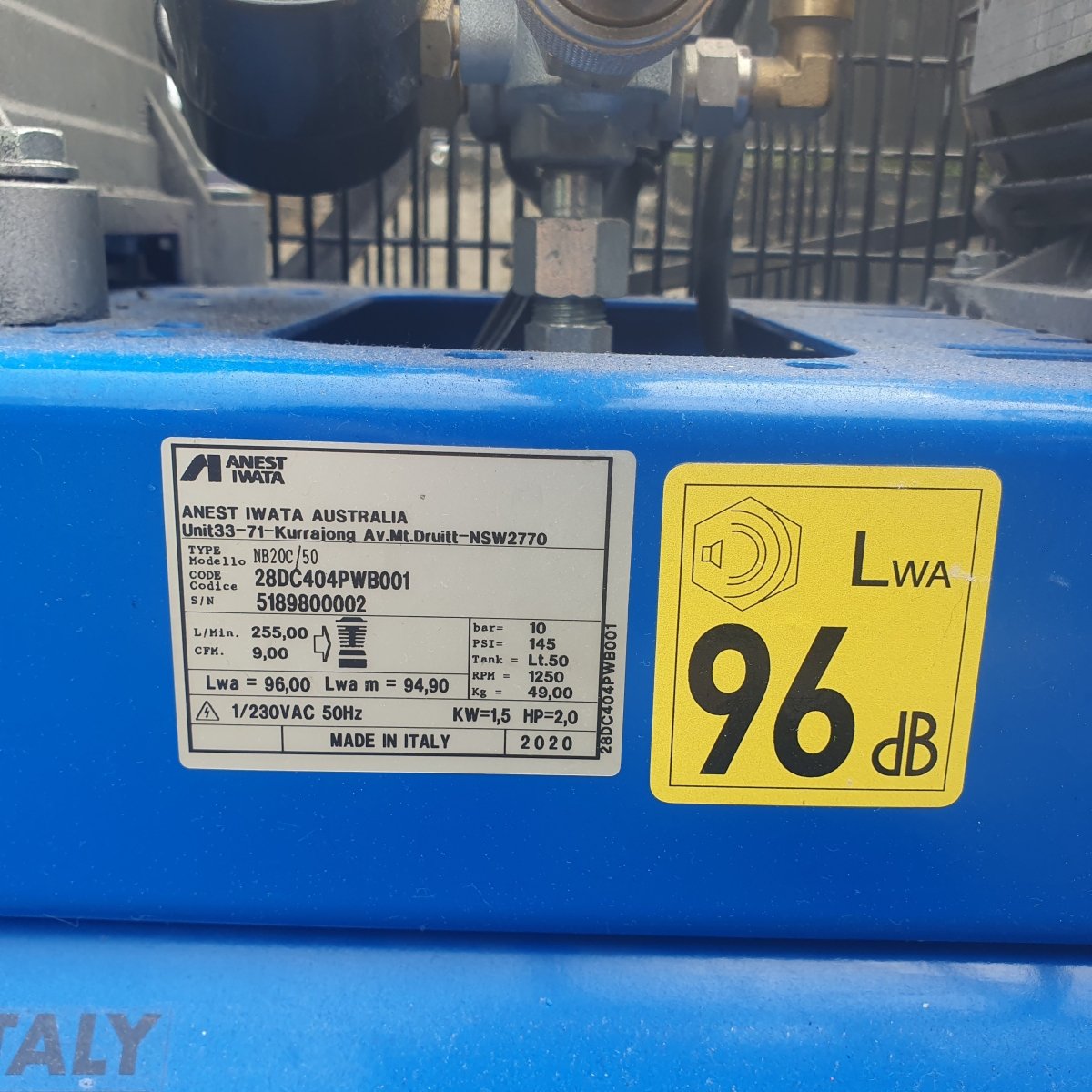 Anest Iwata - NB30C/50 - Oil Lube Piston Compressor - Mega Cash Sydney