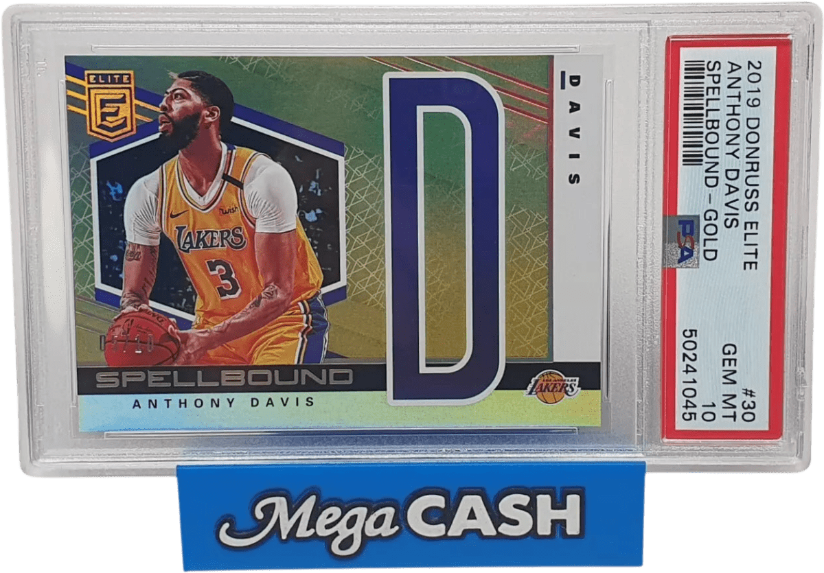ANTHONY DAVIS 2019 - 20 Donruss Elite Gold Spellbound D - 30 05/10 - PSA 10 - Mega Cash Sydney
